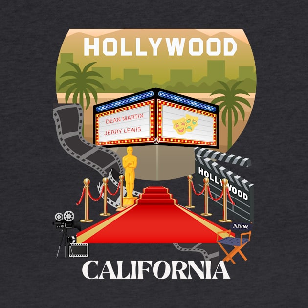 Hollywood,California by Rc tees